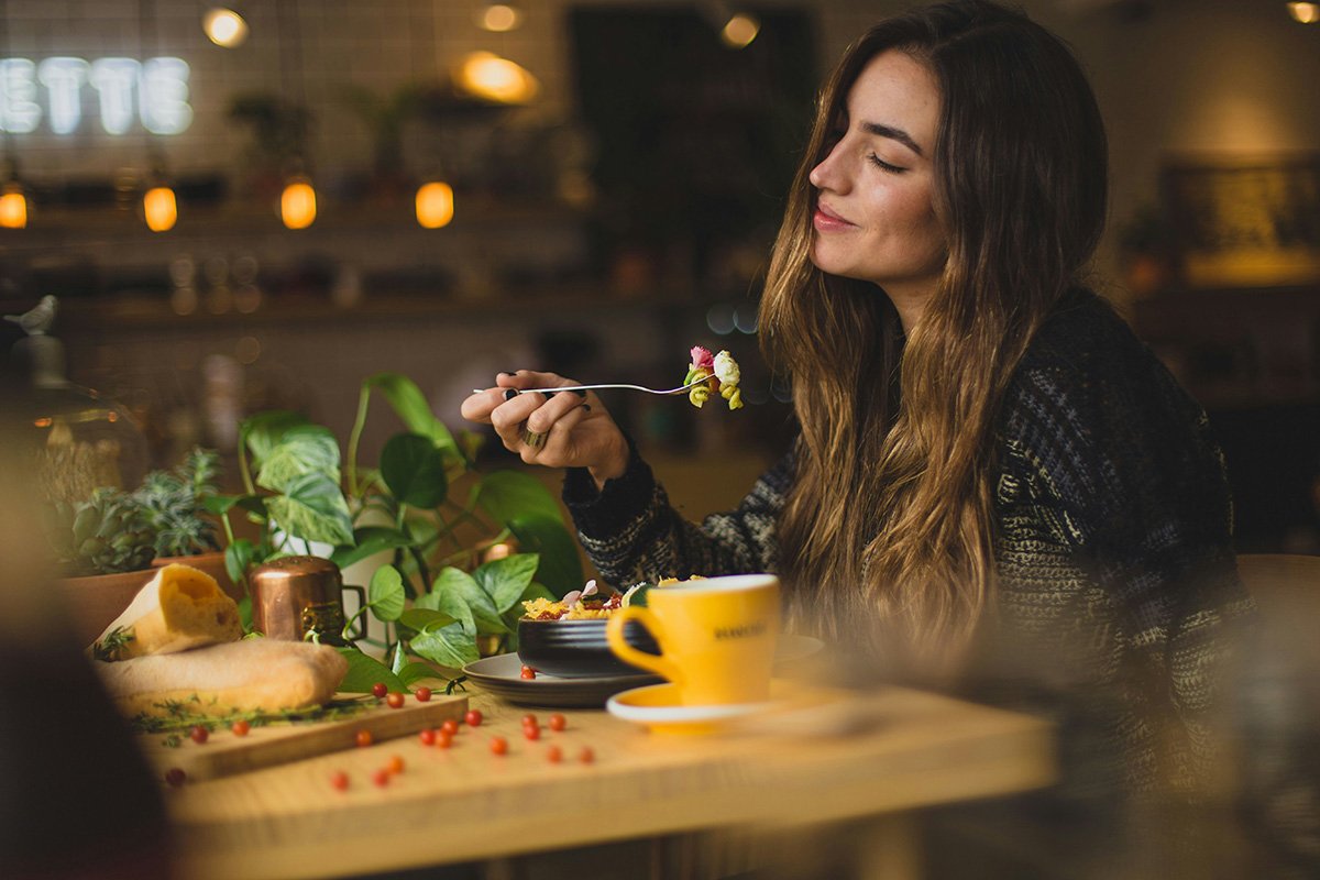enjoying food